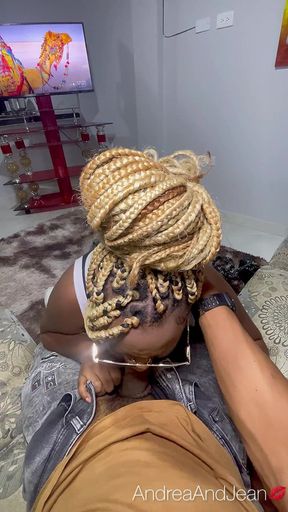 Ebony Mommy Fucks Her Lover Before Her Parents Arrive