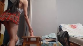 Hot Sex with Stepmother and Stepdaughter with Dildo and Cunnilingus