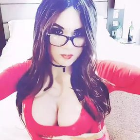 Busty Indian trans in red kaylagirl80