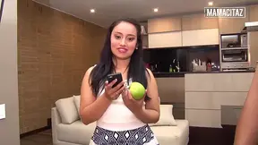 Curvy Latina babe gets pulled up and pounded