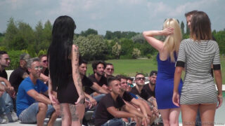 Asian Kelly Stafford, Malena Nazionale, Kim XXX and Megan Inky take intense anal pounding from Rocco Siffredi and Lucky Lutro in wild outdoor orgy