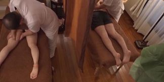 Hot wife Yu Shinoda massages her husband's cock