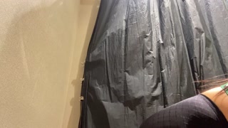 Shopping mall fitting room masturbate