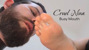 Busy Mouth - Foot Humiliation & Foot Worship