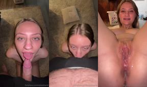Katieslilwrld Gets Her Shaved Pussy Creampied In POV
