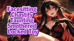Facesitting Chastity Taunting – Smothered Locked Toy | Goddess Hiyori
