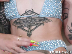 Interviewing TS Janie Blade and cisgirl Lydia Black before relentless sex