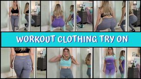 Sexy Blonde MILF Gym Workout Clothes Try On - TabithaXXX