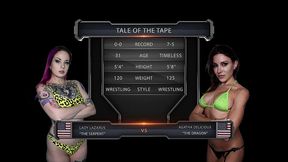 agatha delicious vs lady lazarus female wrestling