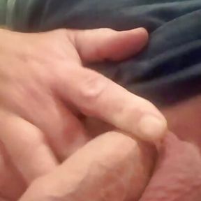 My Husband Is Sitting on the Toilet Seat Playing with His Little Cock He Dreams of Putting It in My Wet Pussy