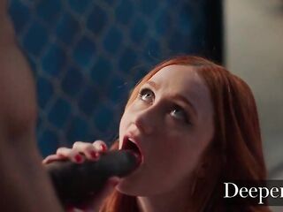 Deeper. Hot Redhead Scarlet Skies Gets A Rough Fuck From The Man Next Door, This sweetheart Squirts All Over
