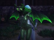 Furry Yaoi Kinky Dragon and Tanuki sex in park