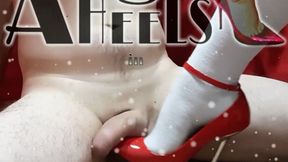 Angels red heels, present for toy