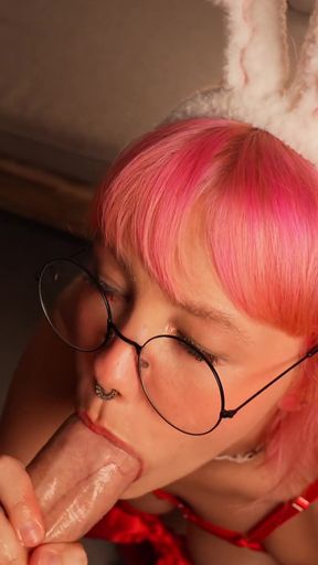 Stunning moment from &quot;Birthday gift from ex girlfriend - anal plug and blowjob with cum&quot;