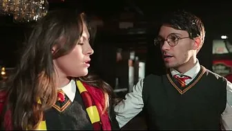 Harry Potter Fucks Hermione & Moaning Myrtle Until They Forget Every Spell They Know - Harry Potter Porn Cosplay Parody