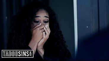 Ebony Wife Scarlit Wild Fucks the Delivery Man While Her Exposed Husband Isolates in the Next Room
