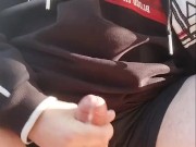 Anal Love! Pervert in the woods jerking off squirting Public