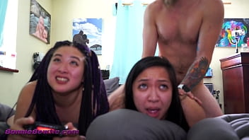 3SOME Fucking two asian girls playing PS4 (Andy Savage) - FULL video