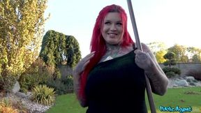 Chubby redhead Sabien DeMonia is getting penetrated for money