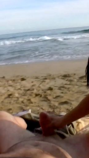 Must-see moment from &quot;His beach day gets dirty as the brunettes ride his big cock&quot;