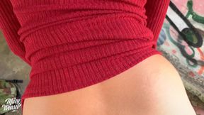 Hot German Miley Weasel Risky Sex in Public