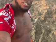 Sucking BBC OUTSIDE In The Open Next To The Ocean