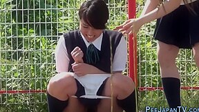 Japanese Teen 18+ Students 18+ Peeing Outside