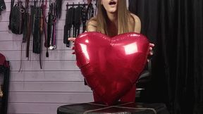 Your heart is my footstool - balloon, socks and feet fetish (wmv)