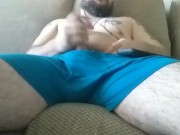 Tattooed Bear Masturbates to Maddy O'Reilly