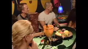 Italian vintage retro scene with good adult action