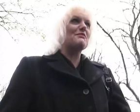 An old German lady gets her mouth filled sprayed with warm cum