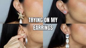 Trying on my earrings - OnlyVanessa
