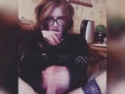 Crossdresser Hattabi4ik Femboy Fetish Massive Self Facial Gold Rain (Self Facial Pissing)