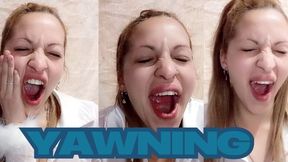 Yawning Tired eyes