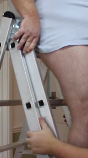 Brummieboi Does Porno on Ladder Sucking Daddies Cock