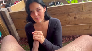 Pretty Teen Blows Me in Public