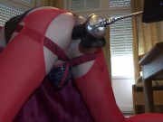 Fucking machine anal cum draining