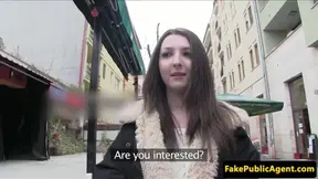 Pickedup amateur fucked and jizzed for cash