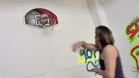 Horny college girl skips practice to have a smoke, gets punished for it