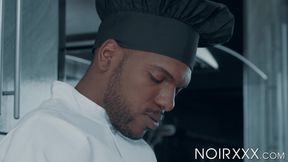Black studs Aaron Reese and Dillon Diaz anal fuck after BJ