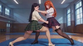 Female Fighting Stories #3B: Campus Catfight Confession (Animated)