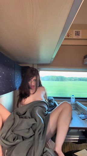 Woman in a camper van