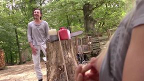 Blonde MILF and Hot Brunette Suck Fat Cock and Fuck Raw in Threesome