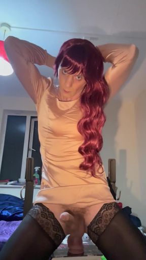 Jess Silk Rides Dildo