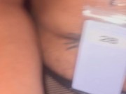 I stroke my dick in front of people in my leather underwear in the adult theater