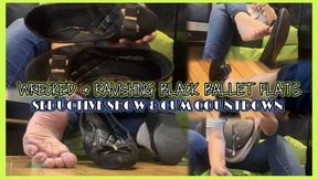 Wrecked & Ravishing Black Ballet Flats – Seductive Show & Cum Countdown (1080p Version)