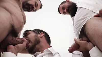 MormonBoyz-Two Bearded Daddies Double Fuck a Horny Mormon Recruit