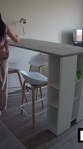 Key moment from &quot;LUUV. Alice seduces Lucien on home camera during a morning routine&quot;