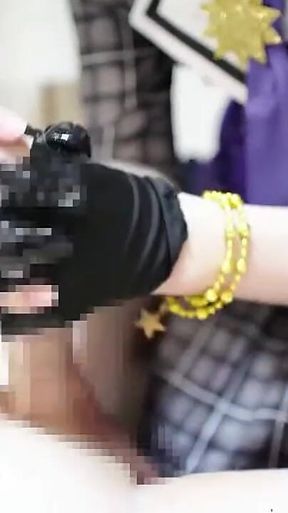 Gloved Handjob Prodigy. a Future Star Who Drains Every Last Drop!