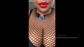 TEAL REVEL: Red Lip Interrogation: 50-Second Stroke Test | Ebony Femdom JOI Edging Denial